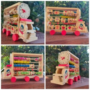 Wooden Beaded Bus