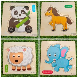 Wooden Jigsaw Puzzle with name- 1 Pc Random Design Will Be Shipped