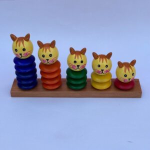 Wooden Cat Stacker
